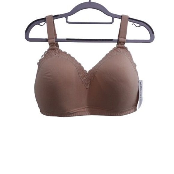 Paramour Women's Peggy Wire Free Seamless Nursing Bra Beige Size 38DD 905004 - Picture 1 of 7
